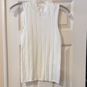 Reverence mock neck sleeveless sweater